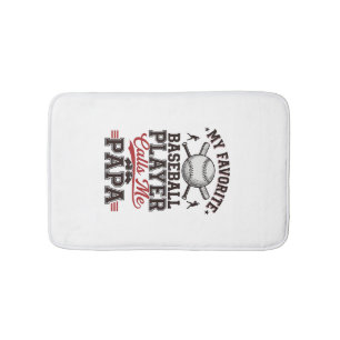 Baseball Papa Vintage Engraving Vektor Design_1 Badematte