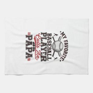 Baseball Papa Vintage Engraving Vektor Design_1 Geschirrtuch