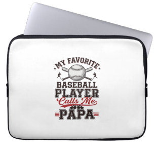 Baseball Papa Vintage Engraving Vektor Design_1 Laptopschutzhülle