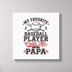 Baseball Papa Vintage Engraving Vektor Design_1 Leinwanddruck