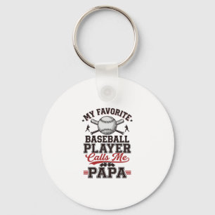 Baseball Papa Vintage Engraving Vektor Design_1 Schlüsselanhänger