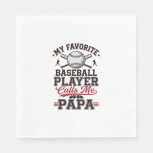 Baseball Papa Vintage Engraving Vektor Design_1 Serviette