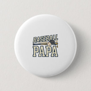 Baseball Papa Vintage Gravur Shirt Design_1 Button