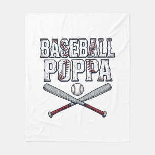 Baseball Papa Vintage Gravur Shirt Design_1 Fleecedecke