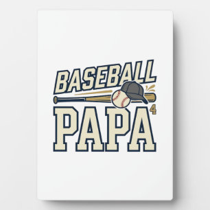 Baseball Papa Vintage Gravur Shirt Design_1 Fotoplatte