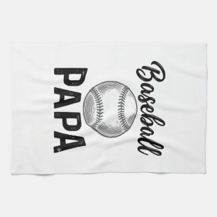 Baseball Papa Vintage Gravur Shirt Design_1 Geschirrtuch