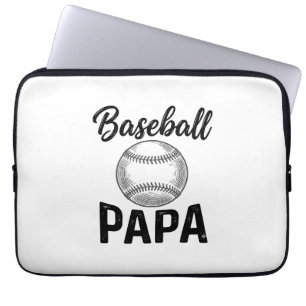Baseball Papa Vintage Gravur Shirt Design_1 Laptopschutzhülle