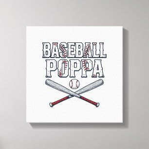 Baseball Papa Vintage Gravur Shirt Design_1 Leinwanddruck