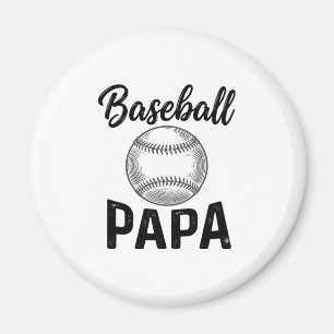 Baseball Papa Vintage Gravur Shirt Design_1 Magnet