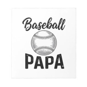 Baseball Papa Vintage Gravur Shirt Design_1 Notizblock