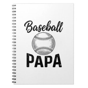 Baseball Papa Vintage Gravur Shirt Design_1 Notizblock