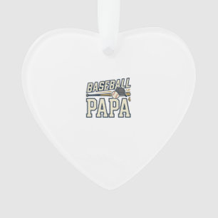 Baseball Papa Vintage Gravur Shirt Design_1 Ornament