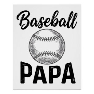 Baseball Papa Vintage Gravur Shirt Design_1 Poster