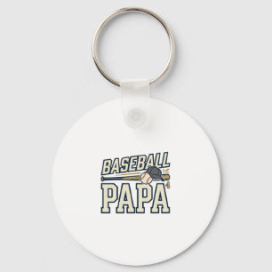 Baseball Papa Vintage Gravur Shirt Design_1 Schlüsselanhänger