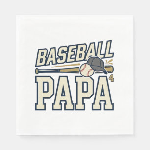 Baseball Papa Vintage Gravur Shirt Design_1 Serviette