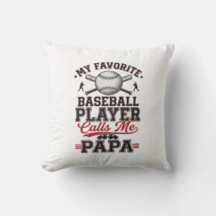 Baseball Papa Vintage Gravur Vektor Design_1 Kissen