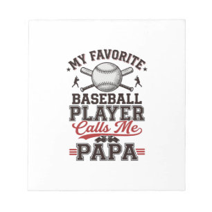Baseball Papa Vintage Gravur Vektor Design_1 Notizblock