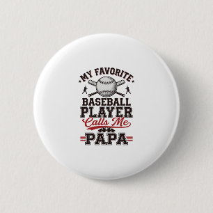 Baseball-Papa Vintage-Stichvektor-Design_1 Button