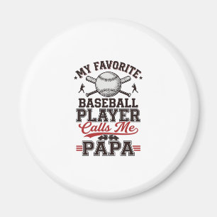 Baseball-Papa Vintage-Stichvektor-Design_1 Magnet