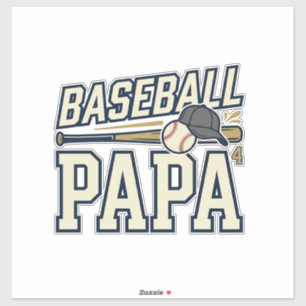 Baseball-Papa-Vintage-Stickerei-Shirt-Design_1 Aufkleber