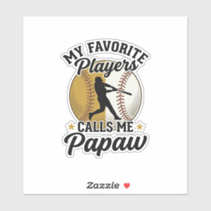 Baseball Papaw Lieblingsspieler Vintage-Shirt Desi Aufkleber