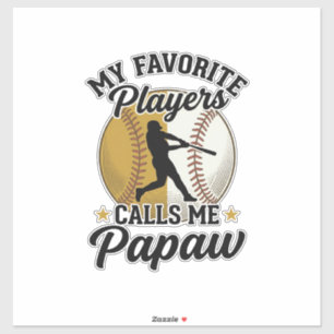 Baseball Papaw Lieblingsspieler Vintage-Shirt Desi Aufkleber