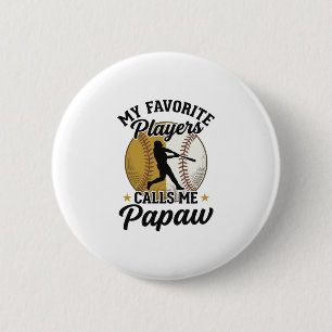 Baseball Papaw Lieblingsspieler Vintage-Shirt Desi Button