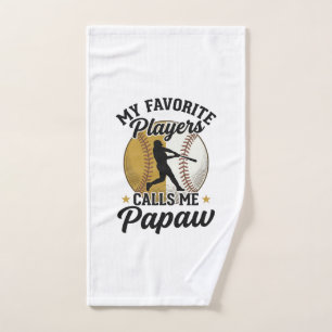 Baseball Papaw Lieblingsspieler Vintage-Shirt Desi Handtuch