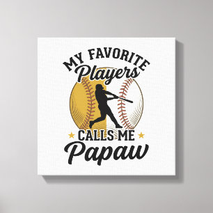 Baseball Papaw Lieblingsspieler Vintage-Shirt Desi Leinwanddruck