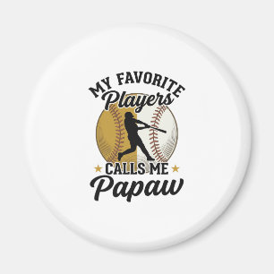 Baseball Papaw Lieblingsspieler Vintage-Shirt Desi Magnet