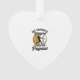 Baseball Papaw Lieblingsspieler Vintage-Shirt Desi Ornament