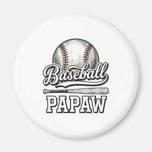 Baseball Papaw Vintage-Ätz-Shirt-Design_1 Magnet