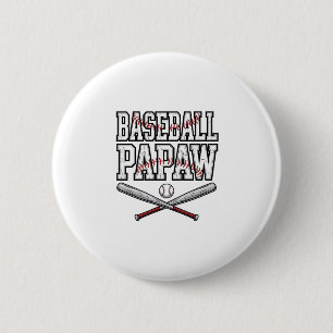 Baseball Papaw Vintage Engraving Design_1 Button