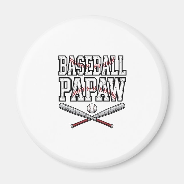 Baseball Papaw Vintage Engraving Design_1 Magnet (Vorne)
