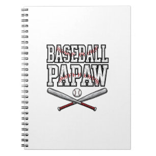 Baseball Papaw Vintage Engravingsdesign_1 Notizblock