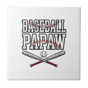 Baseball Papaw Vintage Gravur Design_1 Fliese