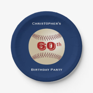Baseball-PapierTeller, 60. Geburtstags-Party Pappteller