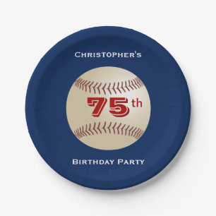 Baseball-PapierTeller, 75. Geburtstags-Party Pappteller