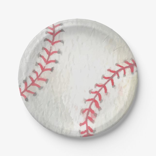 Baseball-Papierteller Pappteller (Vorderseite)