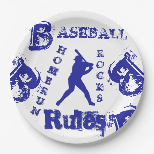 Baseball Pappteller (Vorderseite)