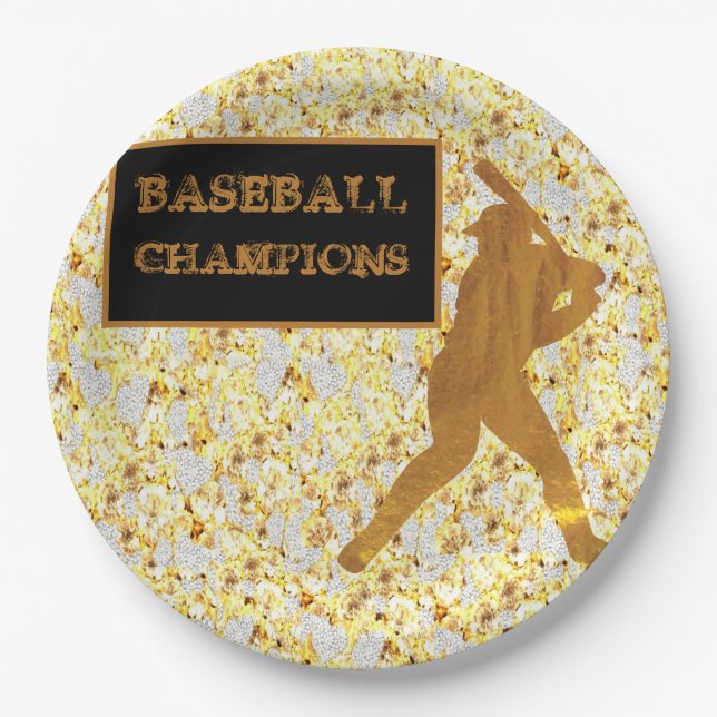 Baseball Pappteller (Vorderseite)