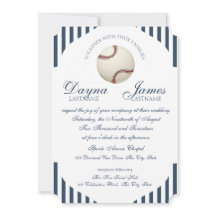 Baseball Park Stripes Wedding
