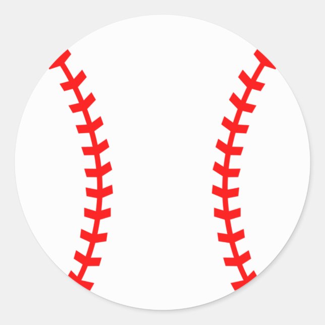 Baseball-Party-Aufkleber, Geburtstagsticker Runder Aufkleber (Vorderseite)