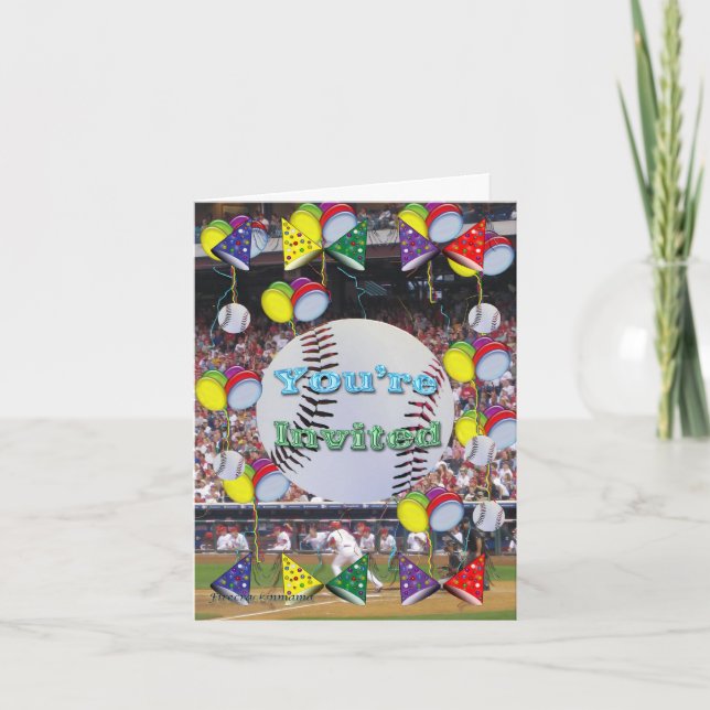 Baseball-Party Einladung (Vorderseite)