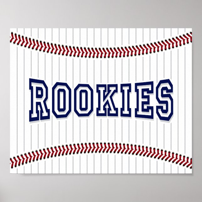Baseball Party ROOKIES Signieren Print Poster (Vorne)