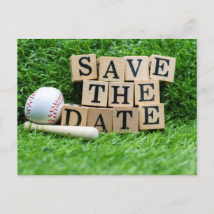 Baseball-Party Save the Date Einladung  Postkarte