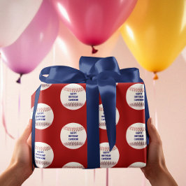 Baseball Personalisiert Geschenkpapier