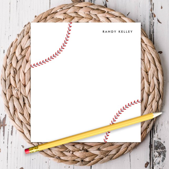 Baseball Personalisiert Notepad Notizblock (Von Creator hochgeladen)