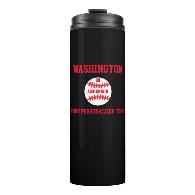 Baseball Personalisiert Thermosbecher (Vorderseite)