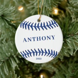 Baseball Personalisierte Weihnachtsfeier Keramik O Keramik Ornament